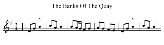Banks Of The Quay, The  - staff notation