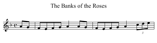 Banks of the Roses, The - staff notation