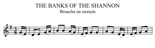 BANKS OF THE SHANNON, THE  - staff notation