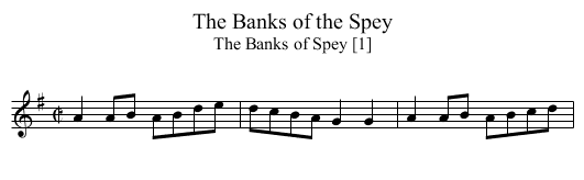 Banks of the Spey, The - staff notation