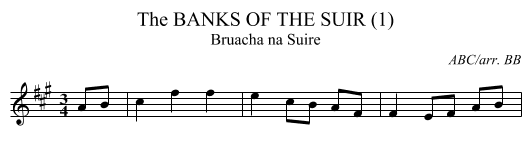 BANKS OF THE SUIR (1), The - staff notation