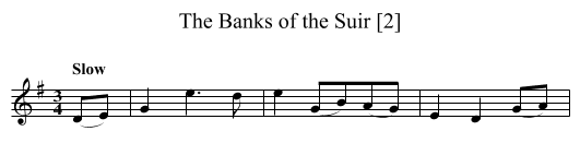 Banks of the Suir [2], The - staff notation