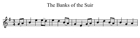 Banks of the Suir, The  - staff notation