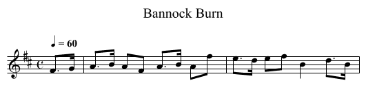 Bannock Burn - staff notation