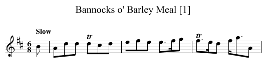 Bannocks o' Barley Meal [1] - staff notation