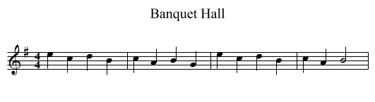 Banquet Hall - staff notation