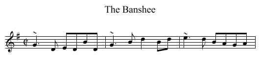 Banshee, The - staff notation