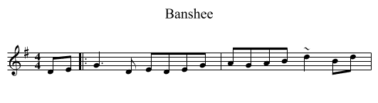Banshee - staff notation