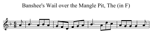 Banshee's Wail over the Mangle Pit, The (in F) - staff notation