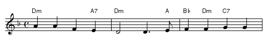 B&aring;nsull fra Vefsn - staff notation