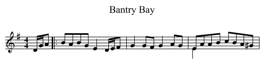 Bantry Bay - staff notation