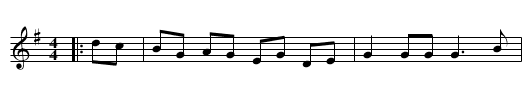 Bantry Bay - staff notation