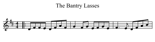 Bantry Lasses, The  - staff notation