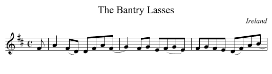 Bantry Lasses, The  - staff notation
