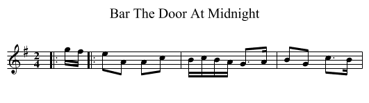 Bar The Door At Midnight - staff notation