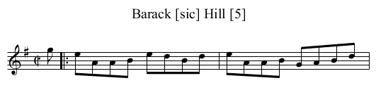 Barack [sic] Hill [5] - staff notation