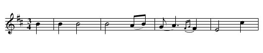 Barbara Allen - staff notation