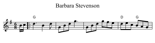 Barbara Stevenson - staff notation