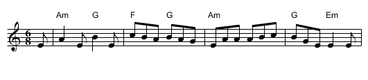 Barbara's Jig - staff notation