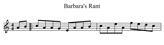Barbara's Rant - staff notation