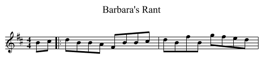 Barbara's Rant - staff notation