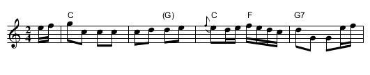 Barbarini's Tambourine [C] - staff notation