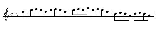 Barber's Rag - staff notation