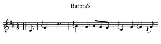 Barbra's - staff notation