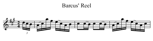 Barcus' Reel - staff notation