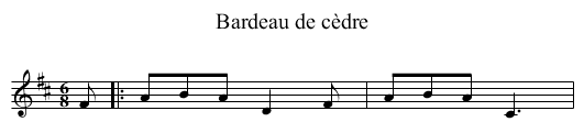 Bardeau de cèdre - staff notation