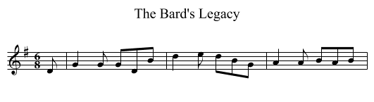Bard's Legacy, The - staff notation