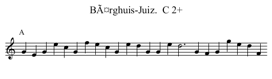 BÃ¤rghuis-Juiz.  C 2+ - staff notation