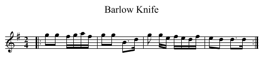 Barlow Knife - staff notation
