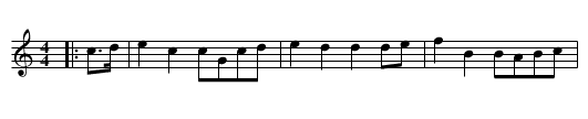 Barn Dance Schottische - staff notation