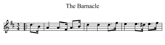 Barnacle, The  - staff notation