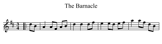 Barnacle, The  - staff notation