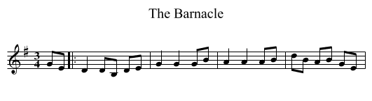Barnacle, The  - staff notation