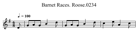 Barnet Races. Roose.0234 - staff notation