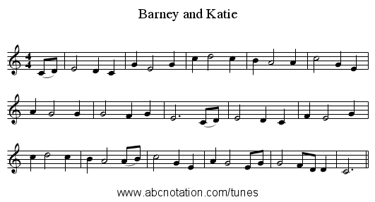 Barney and Katie - staff notation