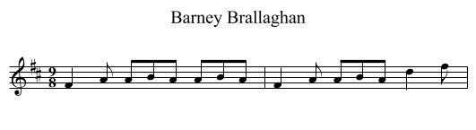Barney Brallaghan - staff notation