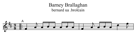 Barney Brallaghan - staff notation