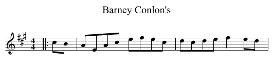 Barney Conlon's - staff notation