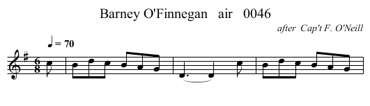 Barney O'Finnegan   air   0046 - staff notation
