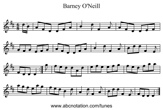 Barney O'Neill - staff notation