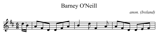 Barney O'Neill - staff notation