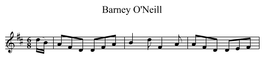Barney O'Neill - staff notation
