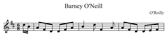 Barney O'Neill - staff notation