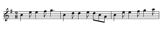 Barney's Goat - staff notation