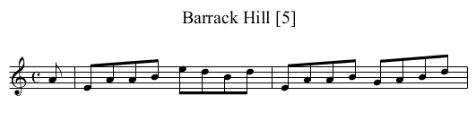Barrack Hill [5] - staff notation