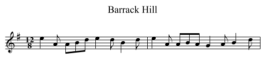 Barrack Hill - staff notation